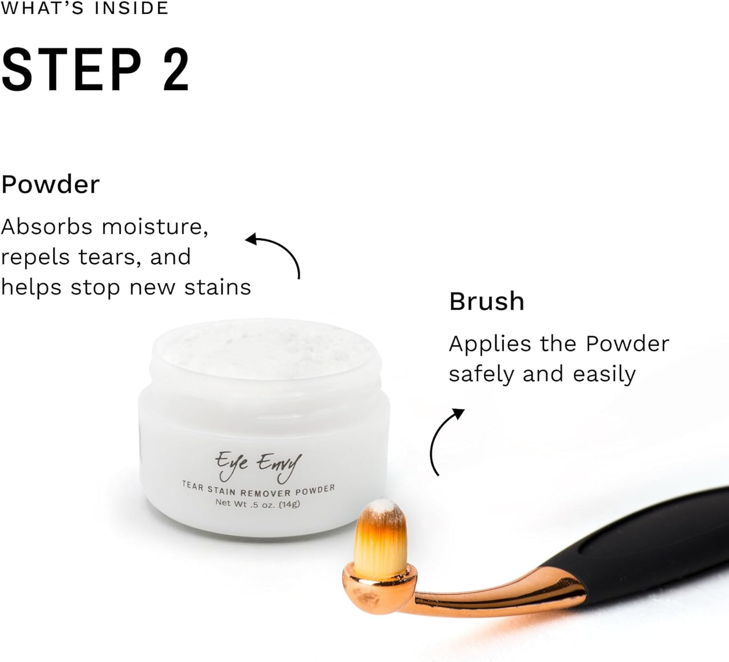 Eye Envy Cat Tear Stain Remover Starter Kit with ProPowder Brush