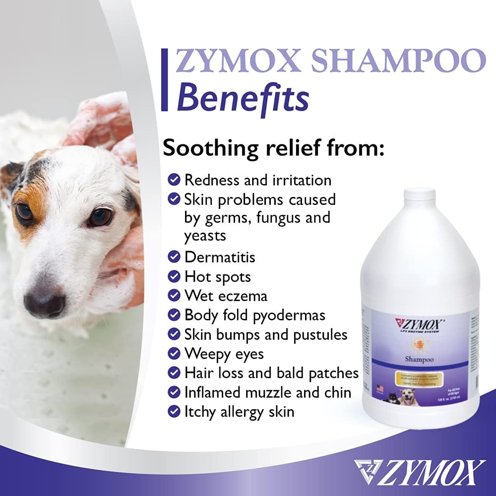 Zymox Shampoo for Dogs and Cats with Vitamin D, 1 Gallon
