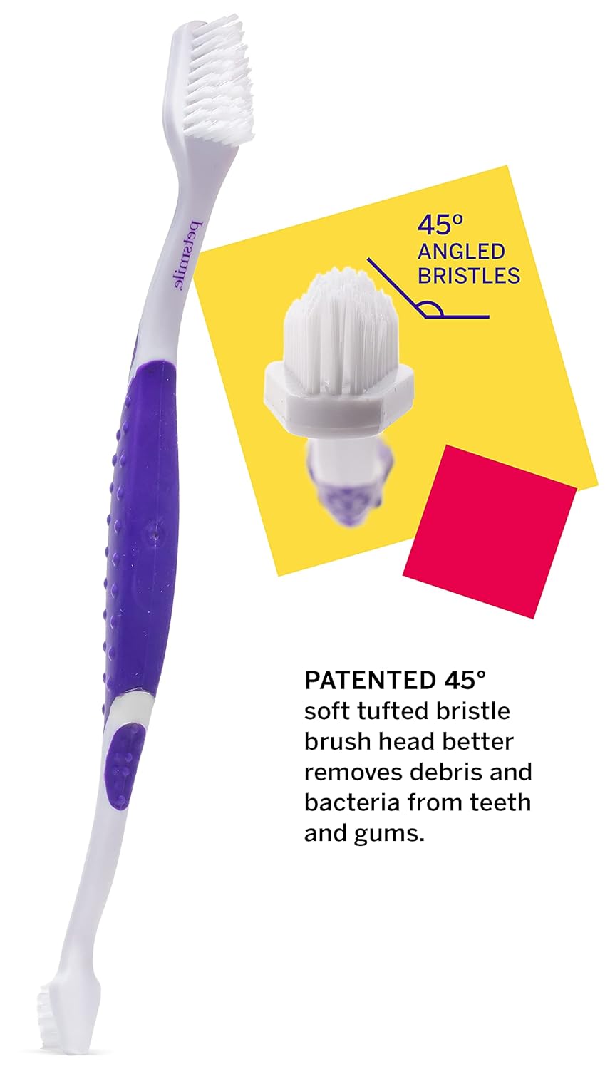 petsmile Professional Pet Toothbrush - Patented 45 Degree Cat & Dog Toothbrush