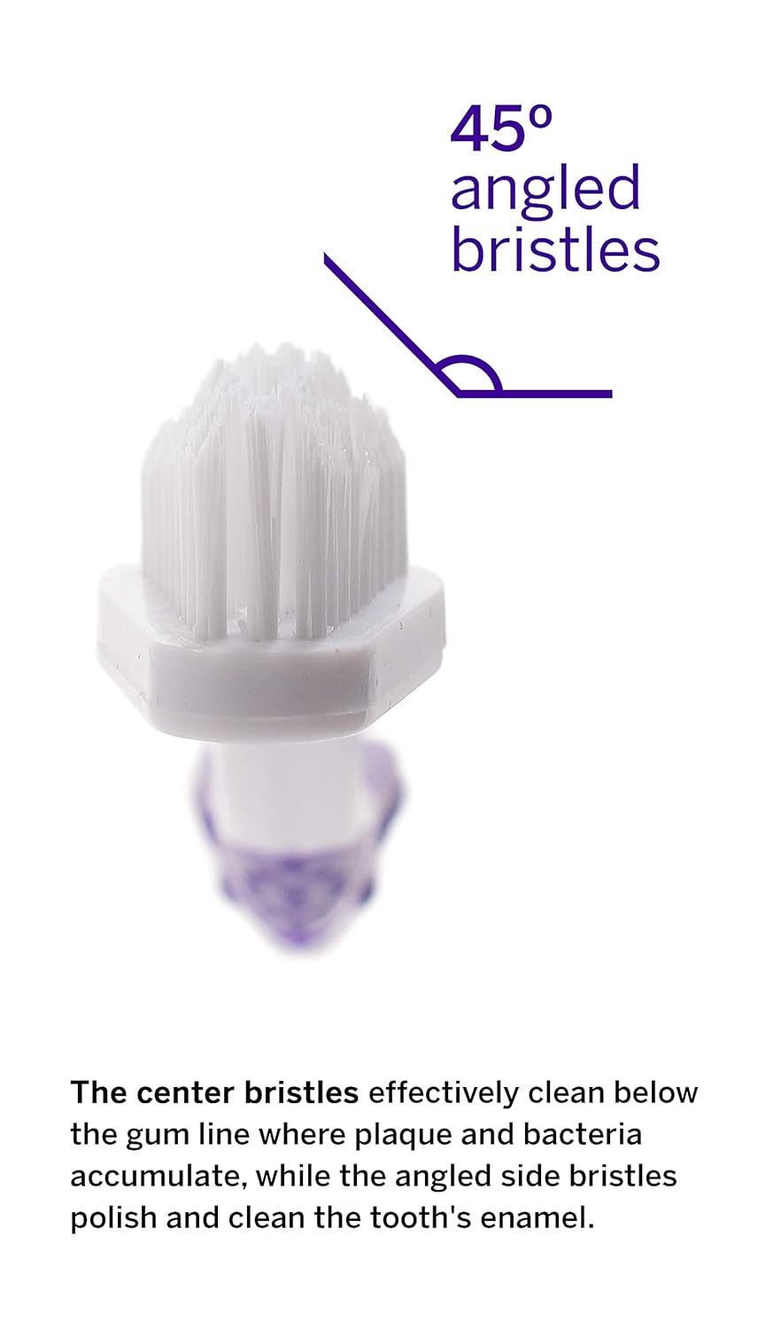 petsmile Professional Pet Toothbrush - Patented 45 Degree Cat & Dog Toothbrush