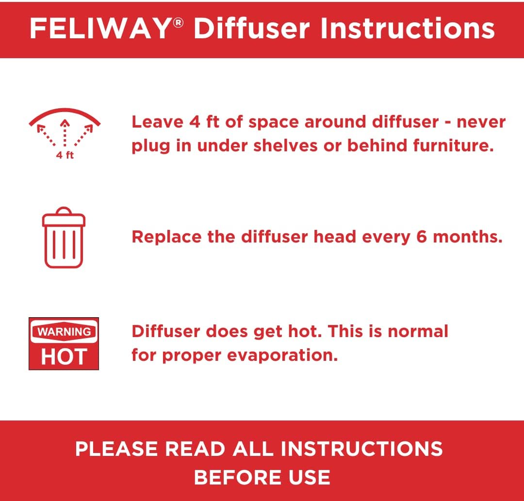 FELIWAY® MultiCat 3 x 30 Day Cat Calming Refills for Pheromone Diffuser, 3 x 48ml