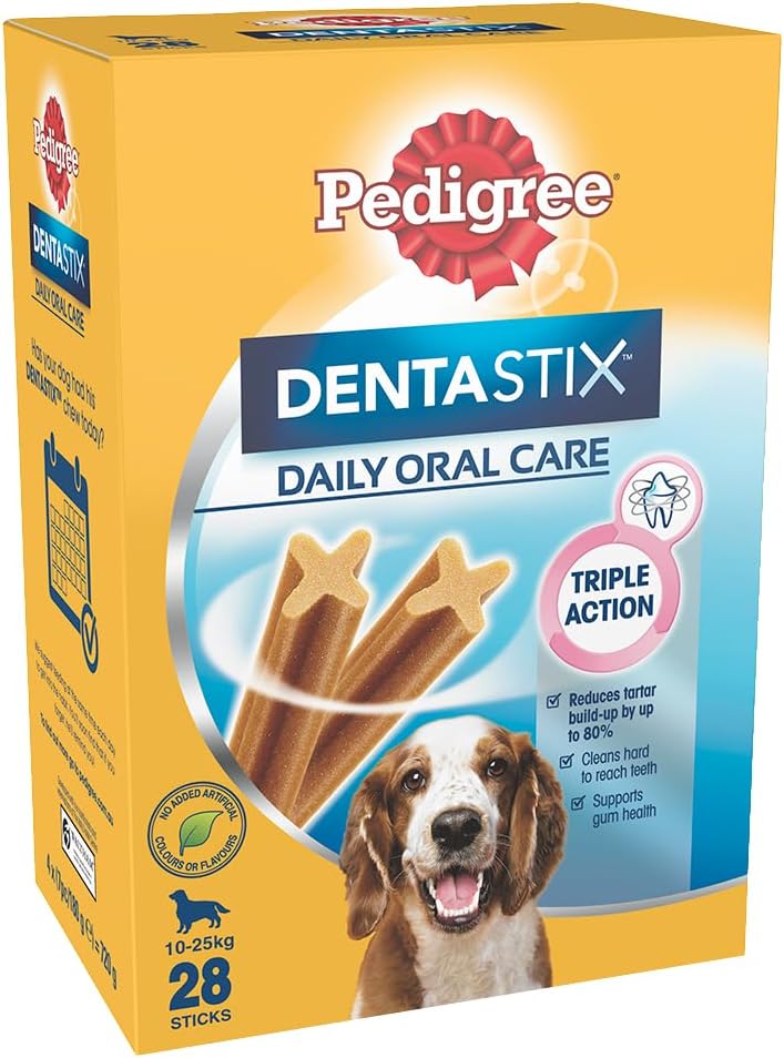 PEDIGREE DentaStix Medium Dog Treats Daily Oral Care Dental Chews 28 Pack