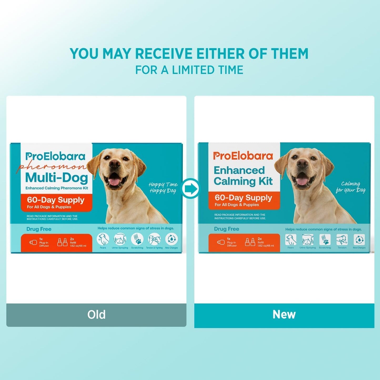 Dog Calming Pheromone Plug Diffuser: Dog Calming Pheromones Diffuser - Calm Dogs 60 Supply
