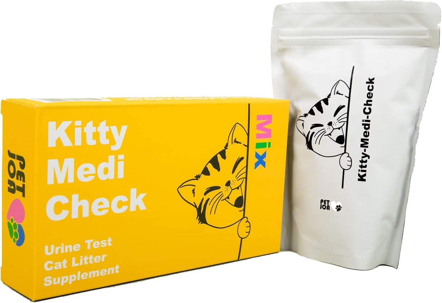 Kitty-Medi-Check Cat Urine Health Test Kit, Easy Monitoring at Home,100% Eco-Friendly - Mix 3 Combo Pack (Alkalinuria, Proteinuria, Hematuria)-210g/7.4oz 100% Biodegradable.