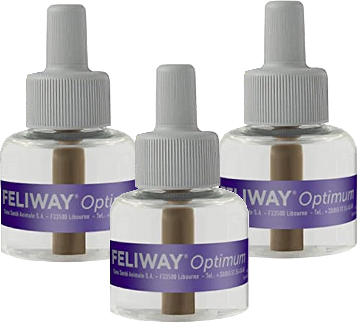 FELIWAY Optimum 3 x 30 Day Cat Calming Refills for Pheromone Diffuser, 3 x 48ml
