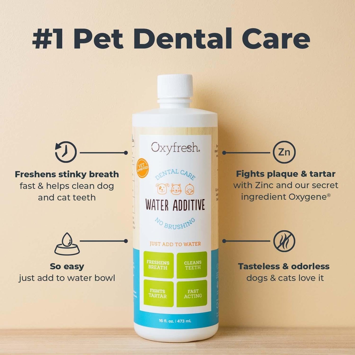 Oxyfresh Premium Pet Dental Care Solution 16 oz.