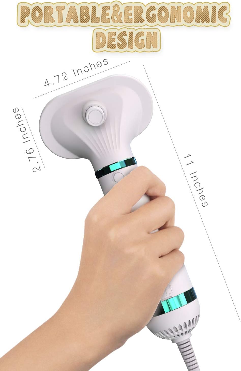 Pet Hair Dryer with Dog Slicker Brush, 2-IN-1 Pet Grooming Brush Dog