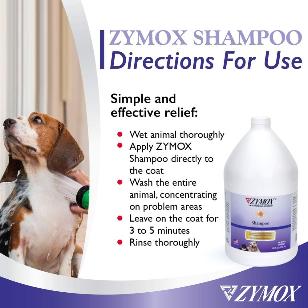 Zymox Shampoo for Dogs and Cats with Vitamin D, 1 Gallon