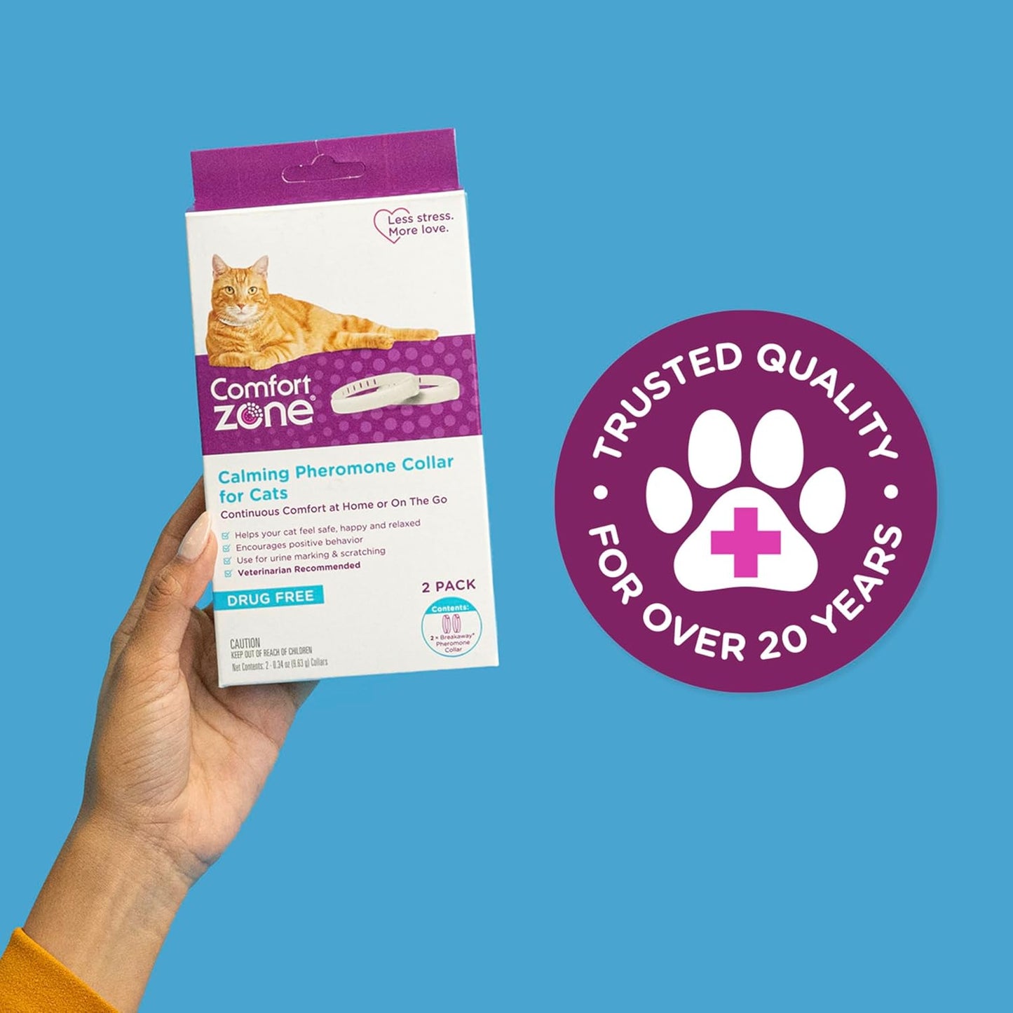 Comfort Zone Cat Calming Collar Savings Pack: 2 30-Day Calming Collars for 60 Days