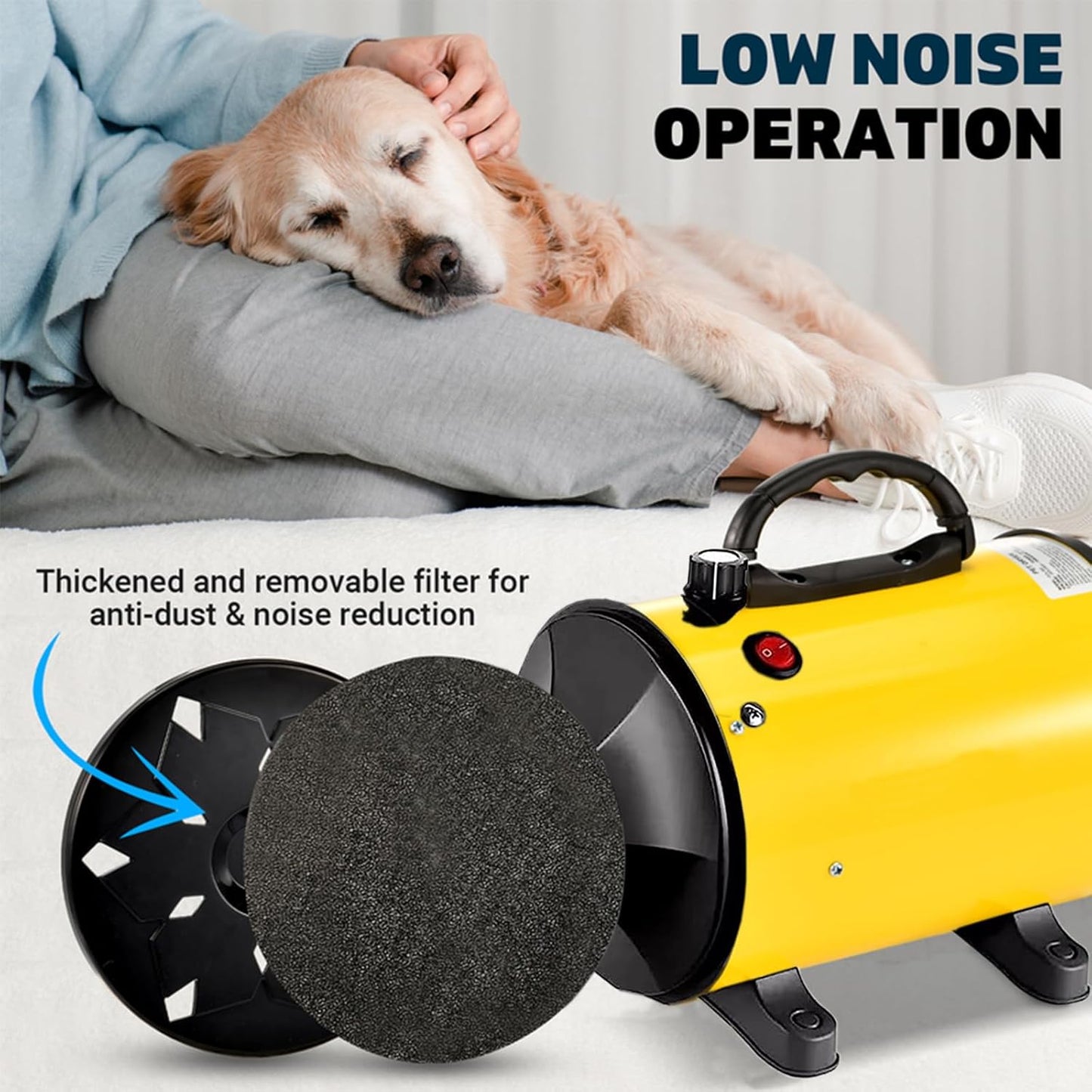 Memows Dog Hair Dryer, 2800W Dog Blaster Dryer, Pet Grooming Hair Dryer
