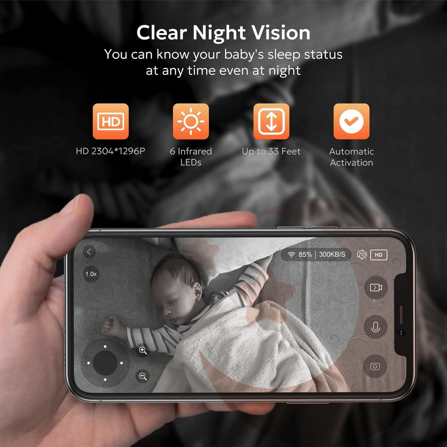 owltron Indoor Security Camera 2K, 360° Cameras for Home Security with Motion Detection, 2.4G WiFi for Baby/Pet/Nanny/Camara with Night Vision