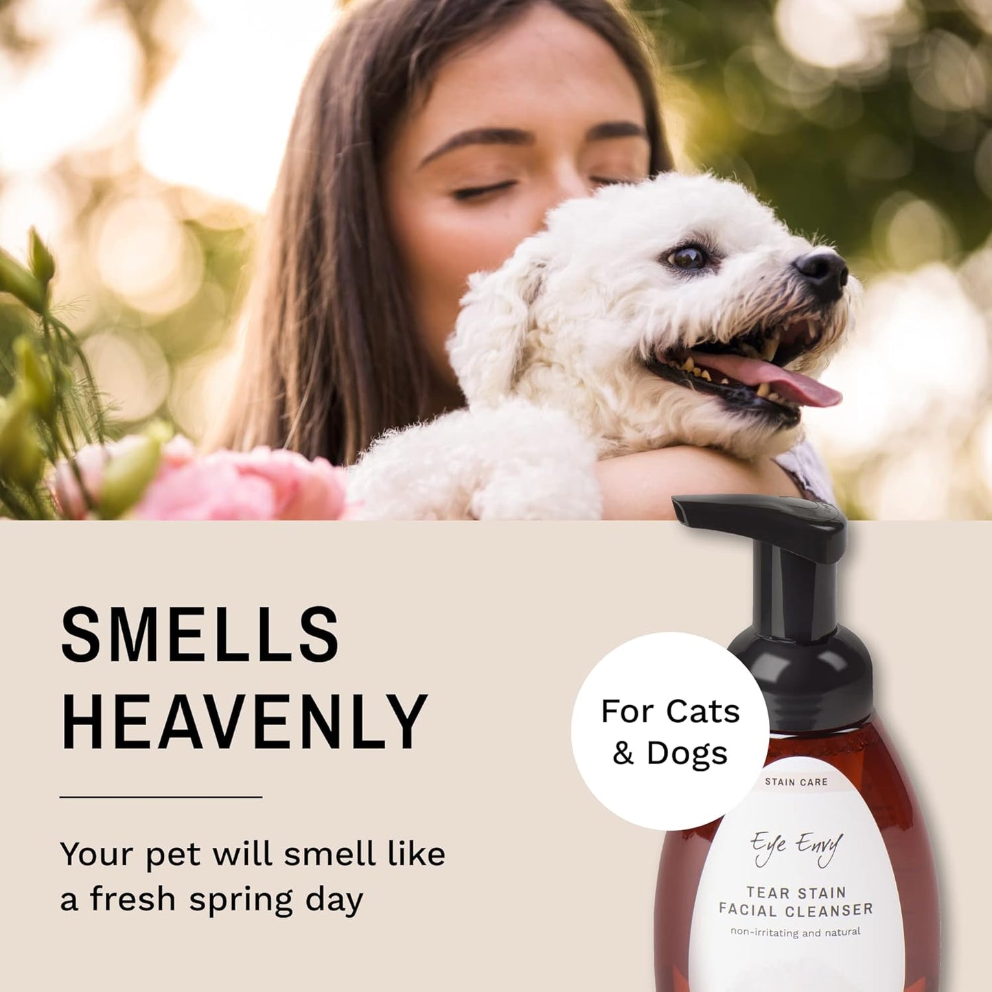 Eye Envy Tear Stain Facial Cleanser for Dogs and Cats (8.45 Fl Oz)