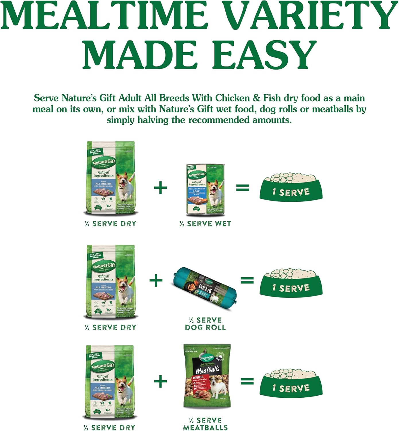 Nature's Gift Adult Dry Dog Food, Chicken & Fish 2.5kg - 100% Complete & Balanced Nutrition, Supports Digestion, Immunity & Skin Health