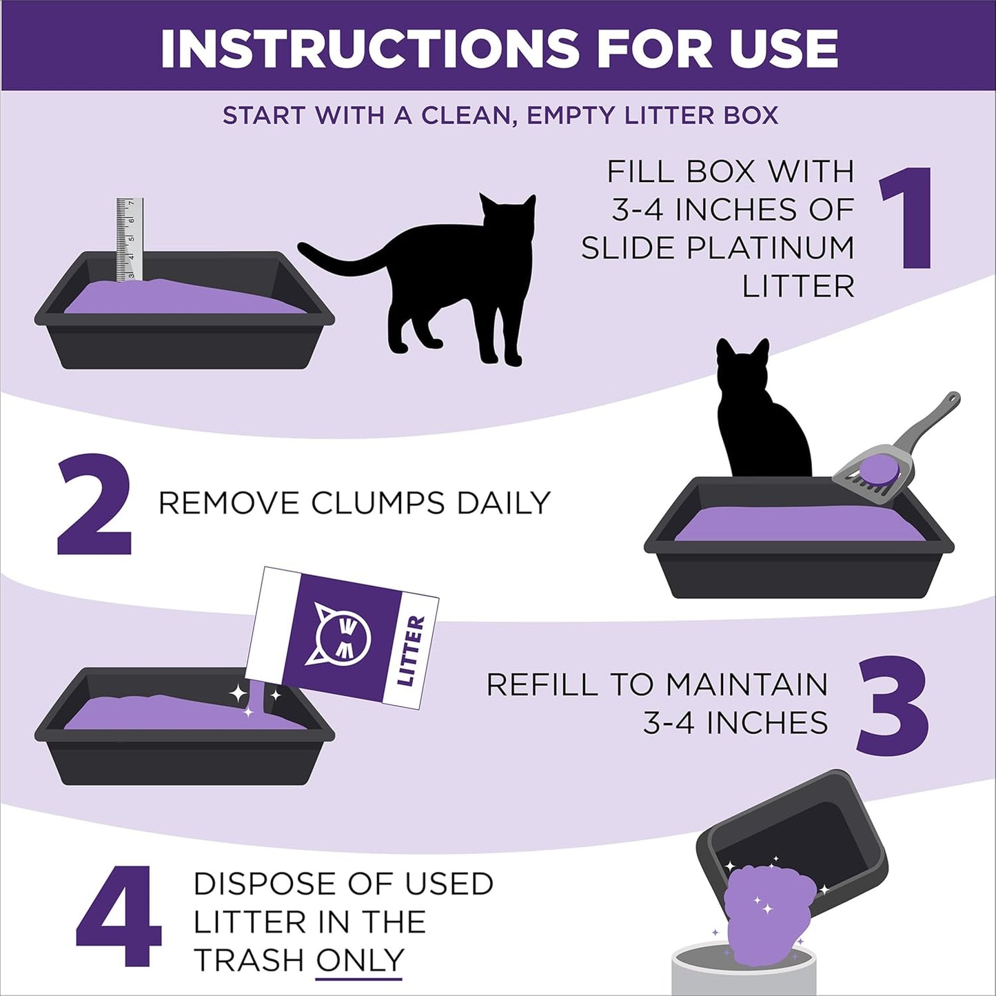 ARM & HAMMER Clump & Seal SLIDE Platinum Multi-Cat Clumping Litter, Easy Clean, Superior Odor Control, 37 Lbs