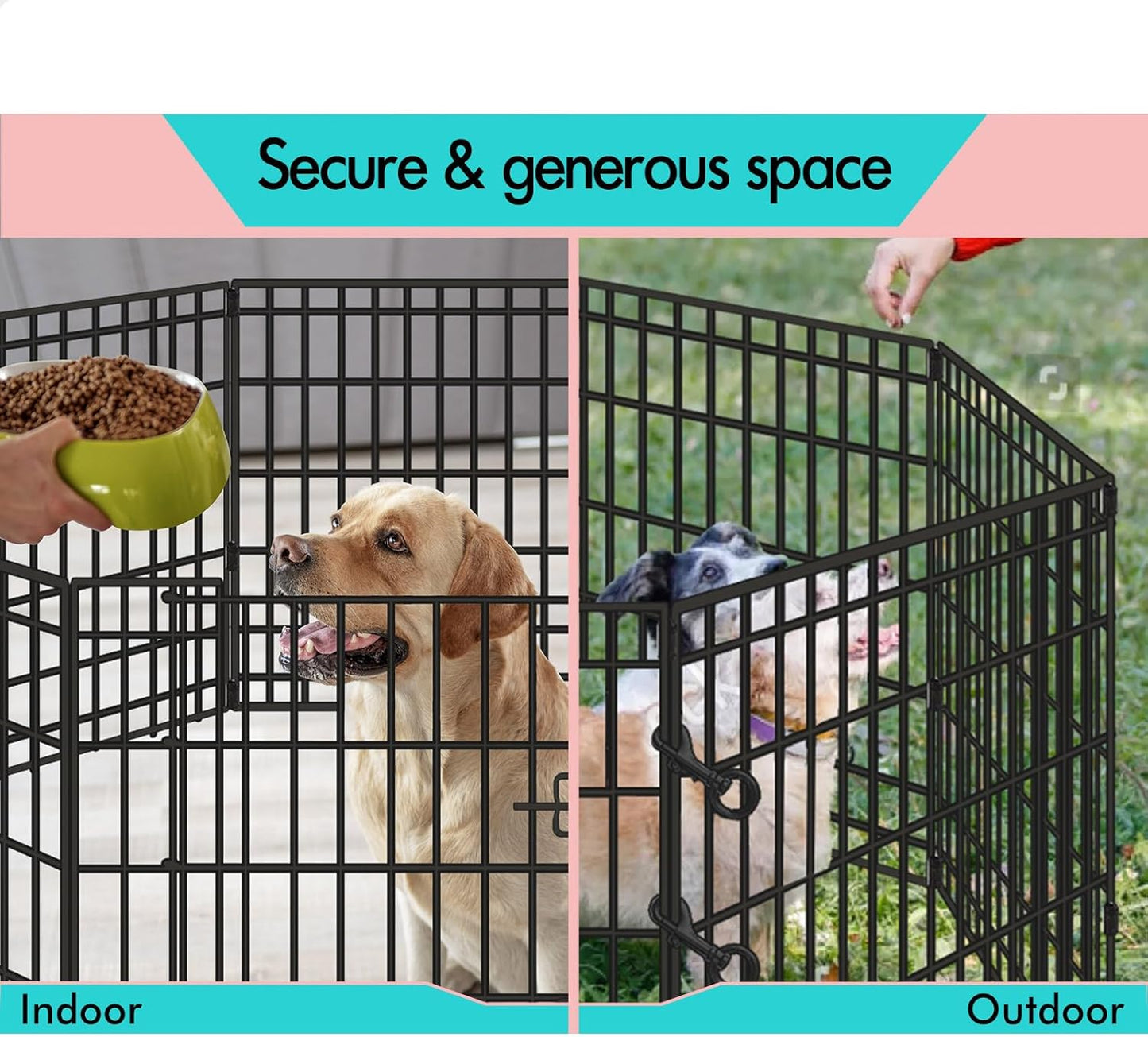 Beastie 30" Foldable Pet Dog Metal Playpen