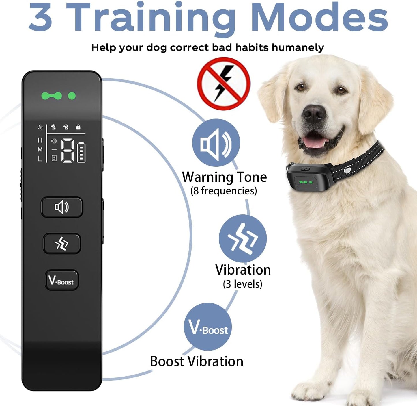 Anti Barking Collar with Remote 2600ft