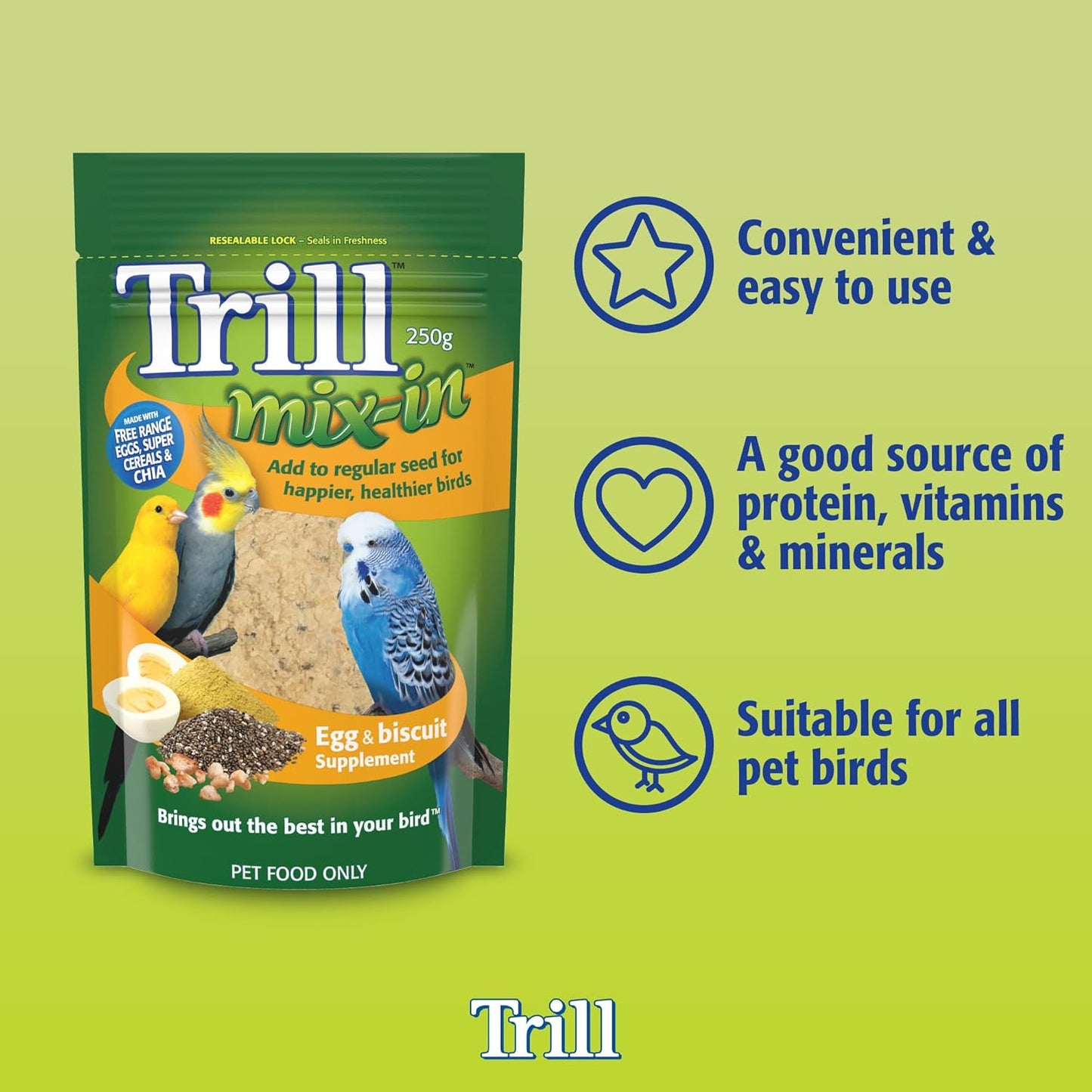 Trill Mix-in Egg & Biscuit Supplement 500g