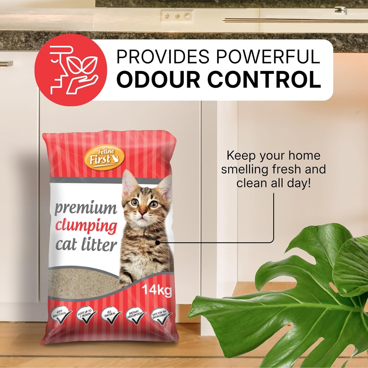 Feline First Organic Clumping Cat Litter 14kg
