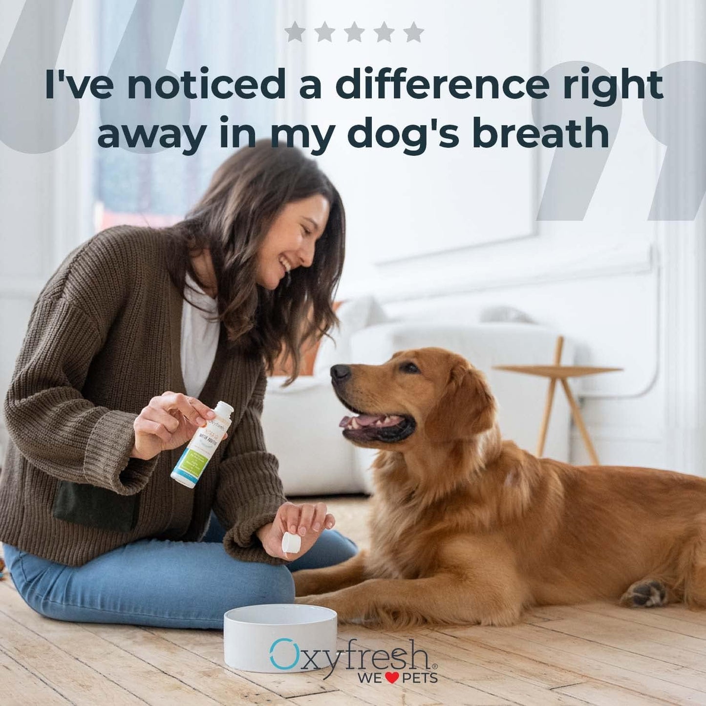 Oxyfresh Premium Pet Dental Kit for Dogs & Cats – Easy Solution for Fresh Breath