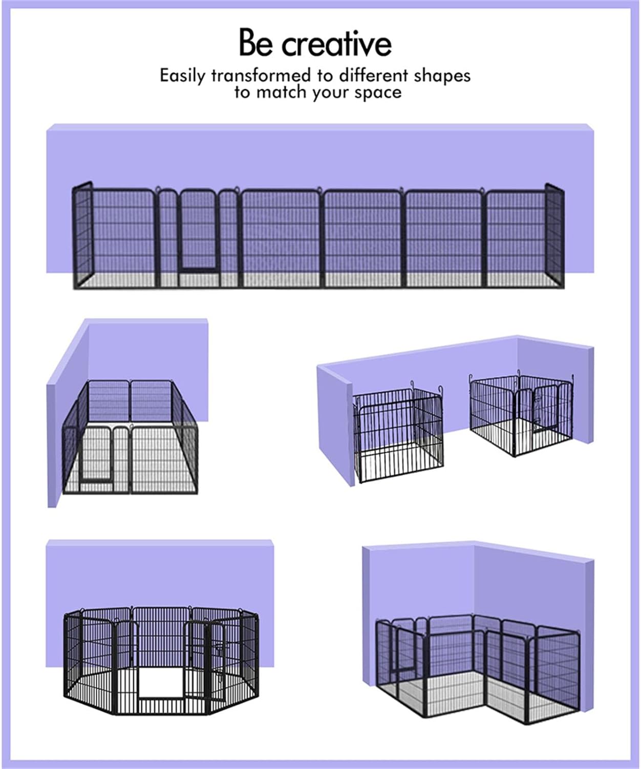 Beastie 32" Foldable Pet Dog Metal Playpen Enhanced, Universal Portable Pet Exercise Cage