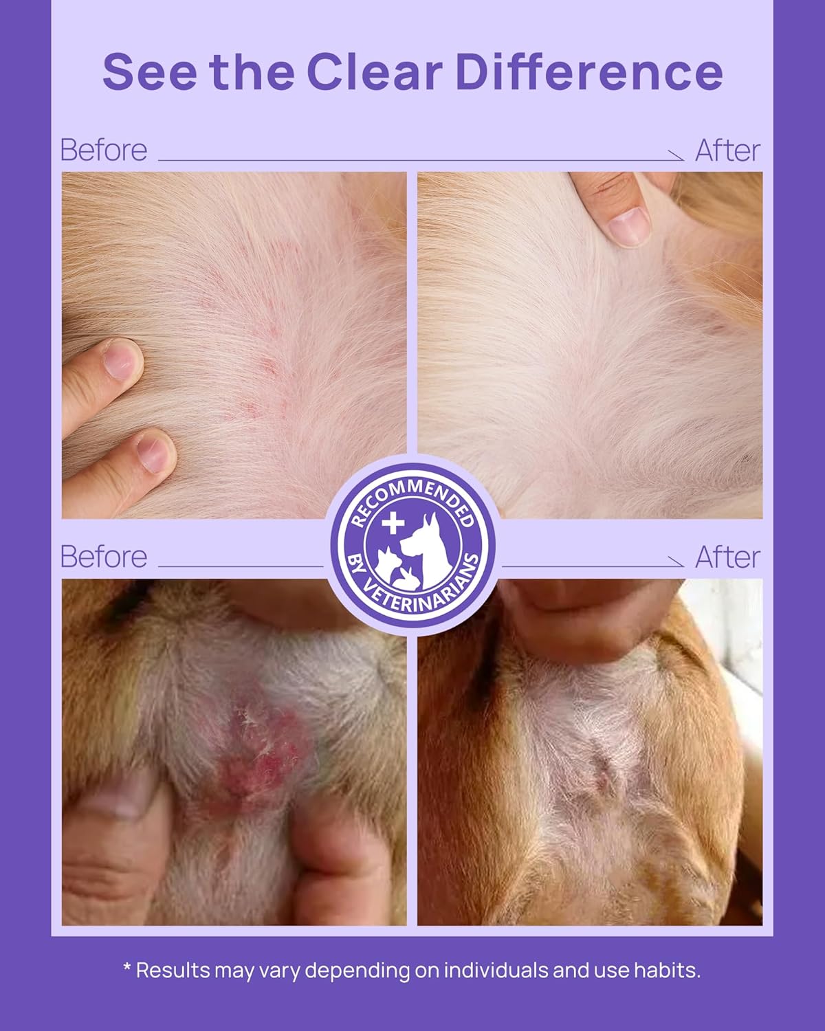HICC PET Anal Gland Spray 4 oz, Hot Spot Spray Treatment for Dogs & Cats, Dog Anti Itch Spray