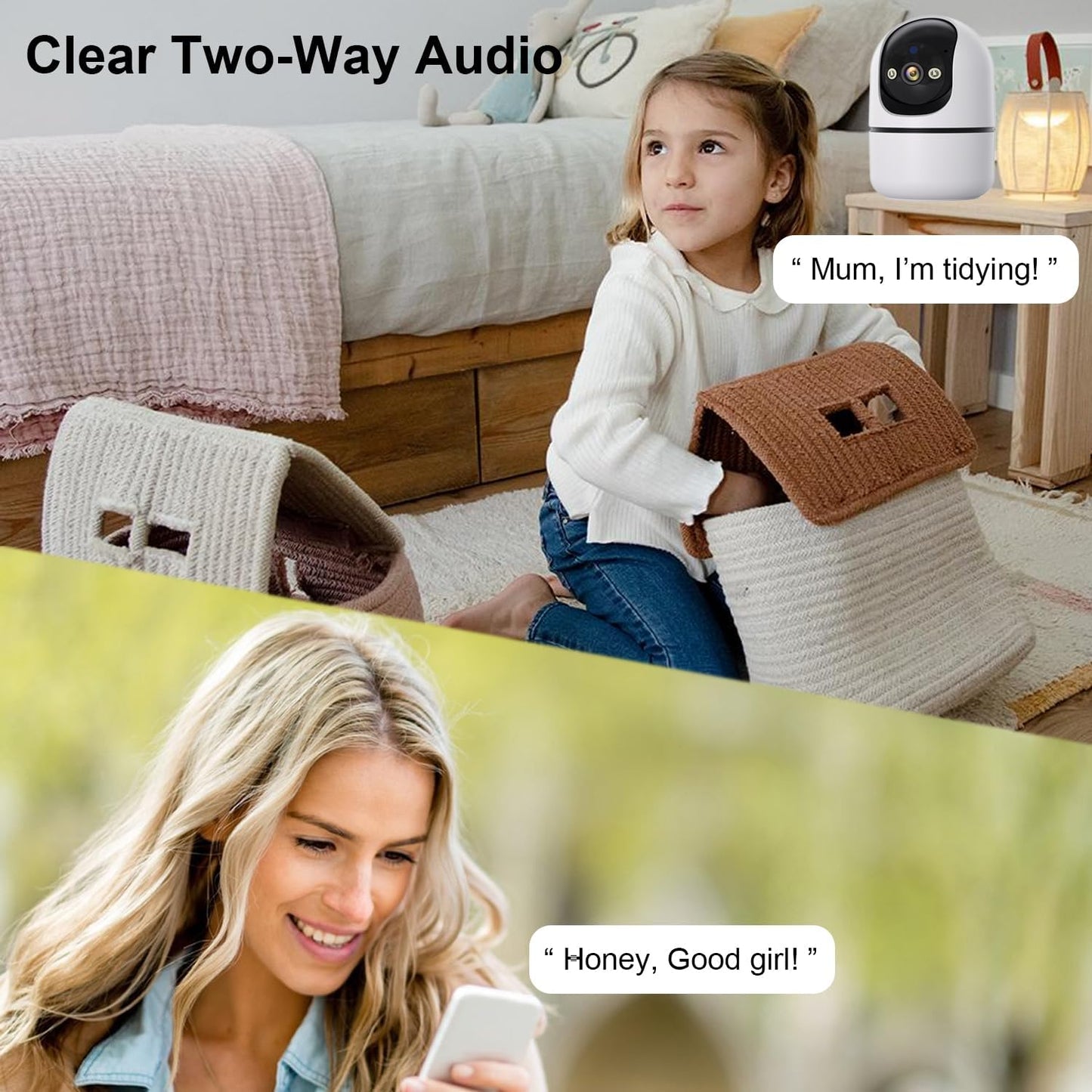 Indoor Security Camera 1080P, 2.4GHz/5GHz 360 View Pan/Tilt WiFi Cameras