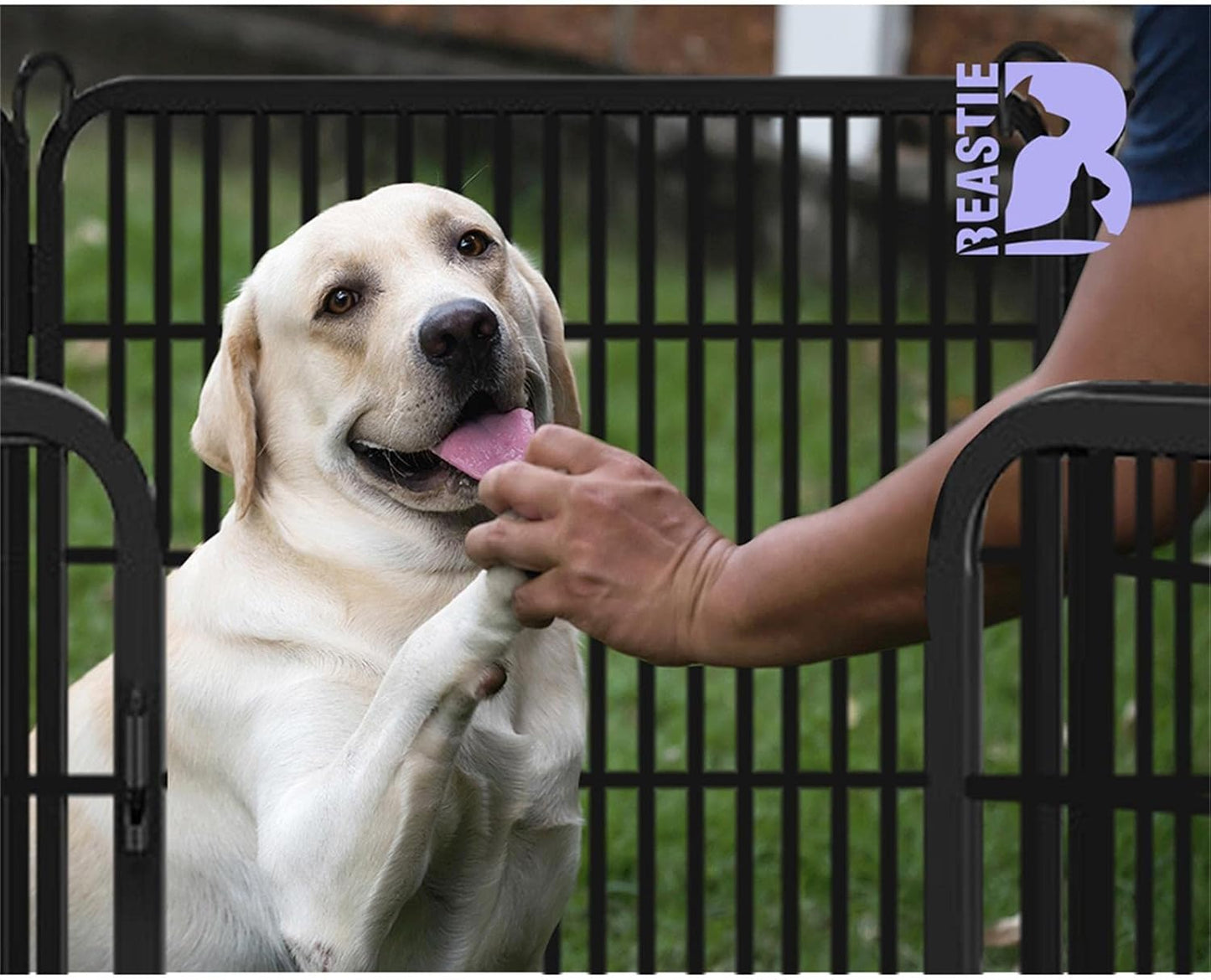 Beastie 40" Foldable Pet Dog Metal Playpen Enhanced, Universal Portable Pet Exercise Cage