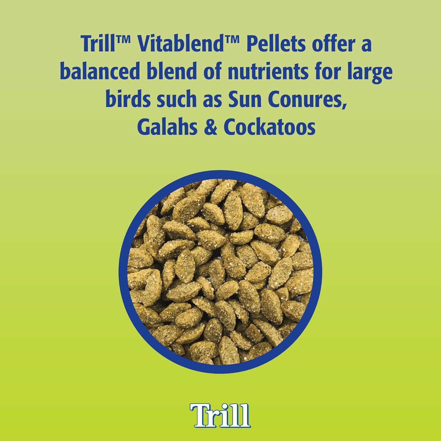 Trill Vitablend Large Bird Food 6kg, Pellets