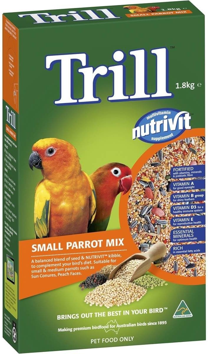 Trill Small Parrot Seed Mix Bird Food 1.8 kg