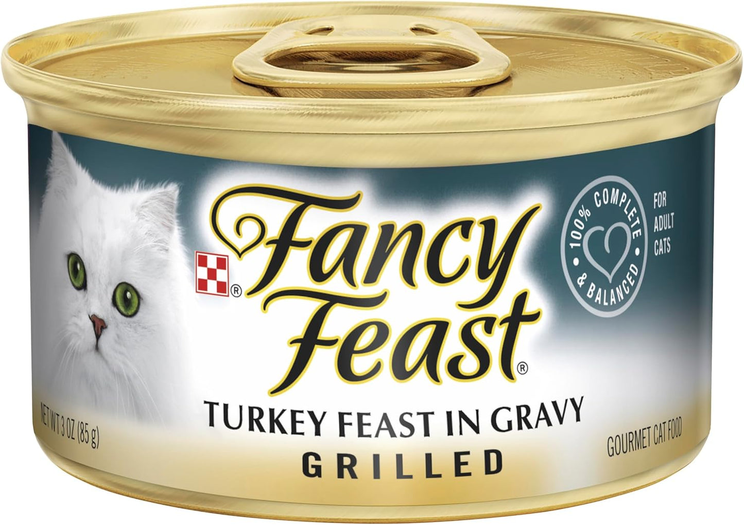 FANCY FEAST Adult Grilled Turkey in Gravy Wet Cat Food 24x85g