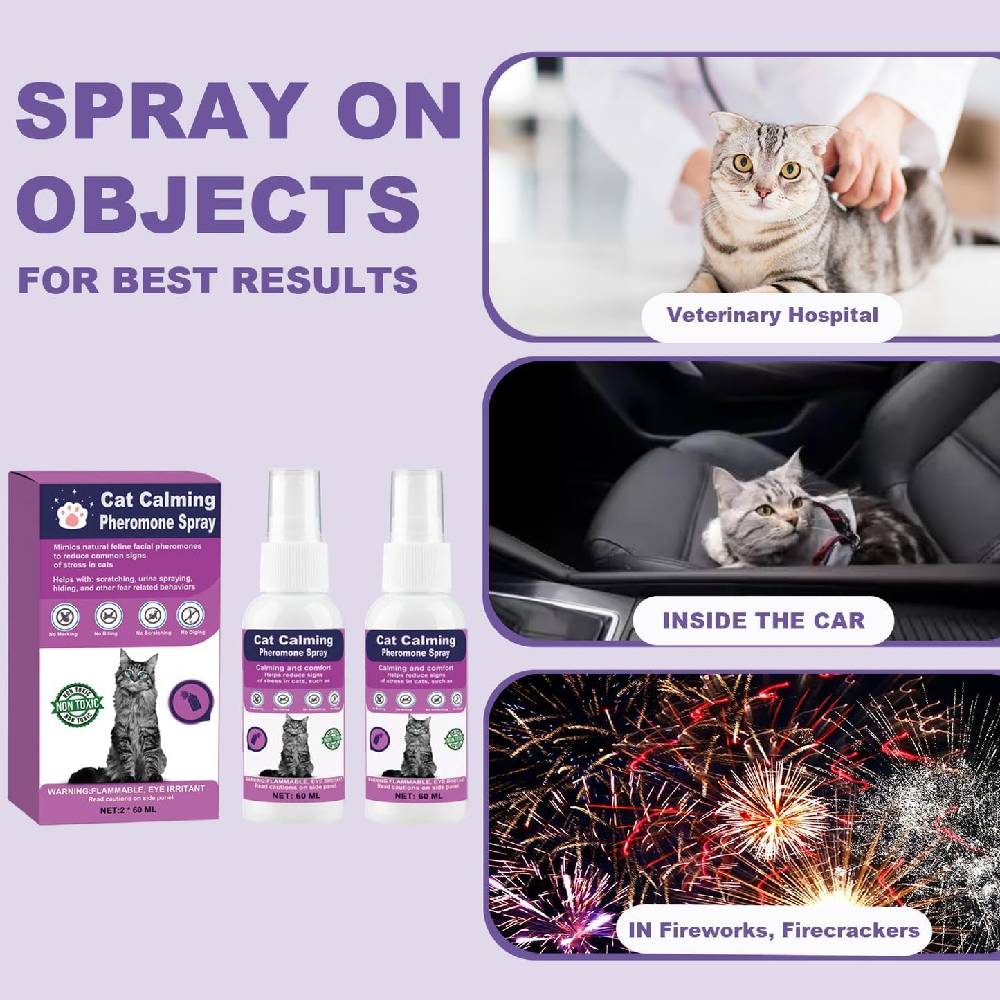 Cat Calming Pheromone Spray - Anti Anxiety Pet Products