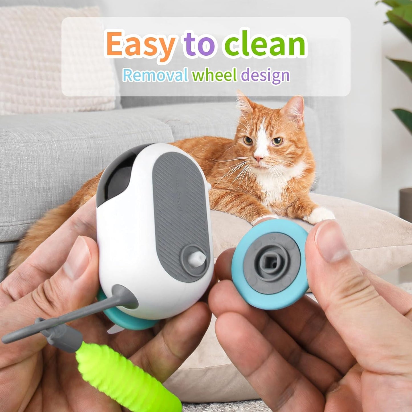 Aymxcls Interactive Cat Toy with Remote Control