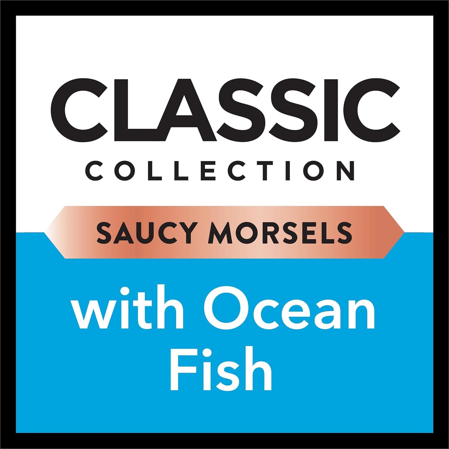 DINE Classic Collection Adult Wet Cat Food Saucy Morsels with Ocean Fish 7 x 85g, 6 Pack (42 Trays)