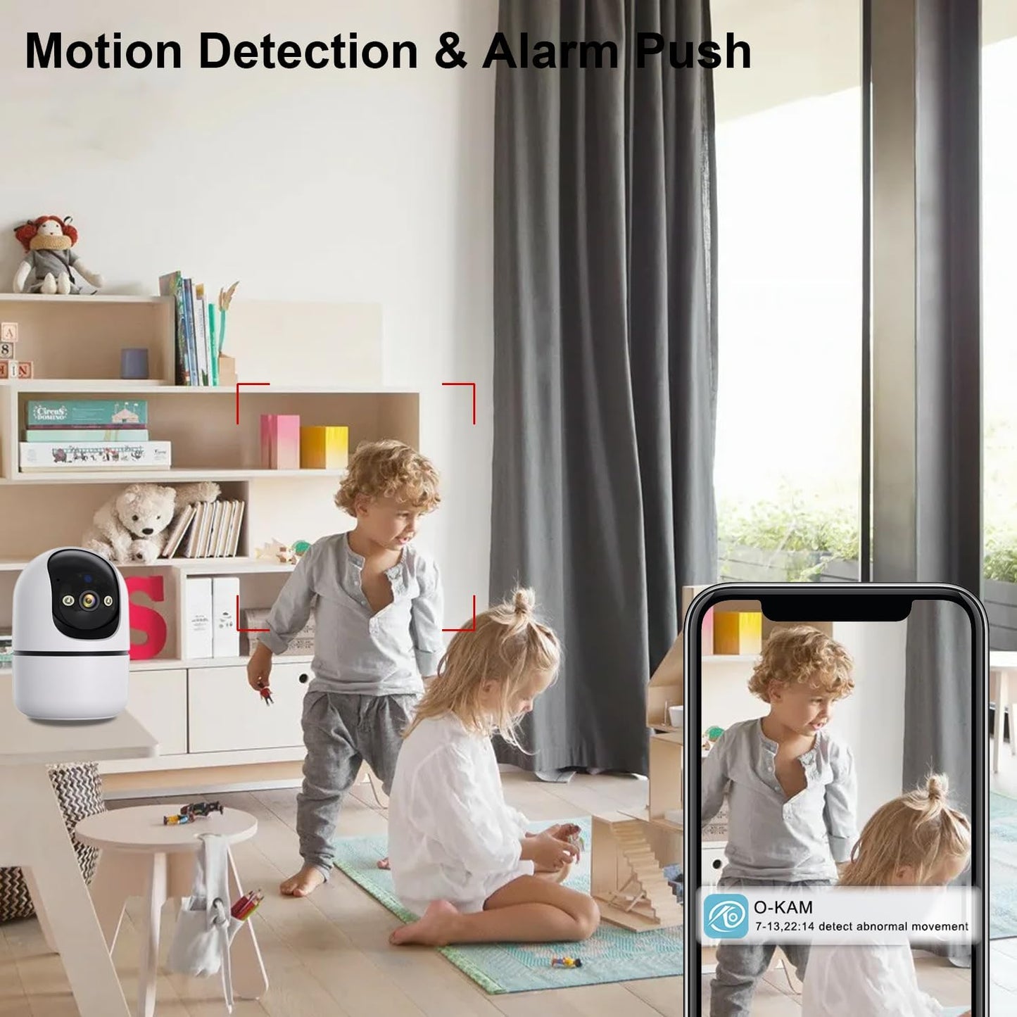 Indoor Security Camera 1080P, 2.4GHz/5GHz 360 View Pan/Tilt WiFi Cameras
