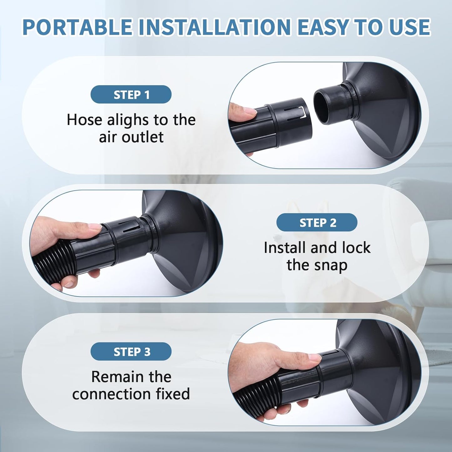 Dog Blower, Hair Dryer for Dogs 2800W, Hair Dryer Dogs Adjustable Speed and Temperature