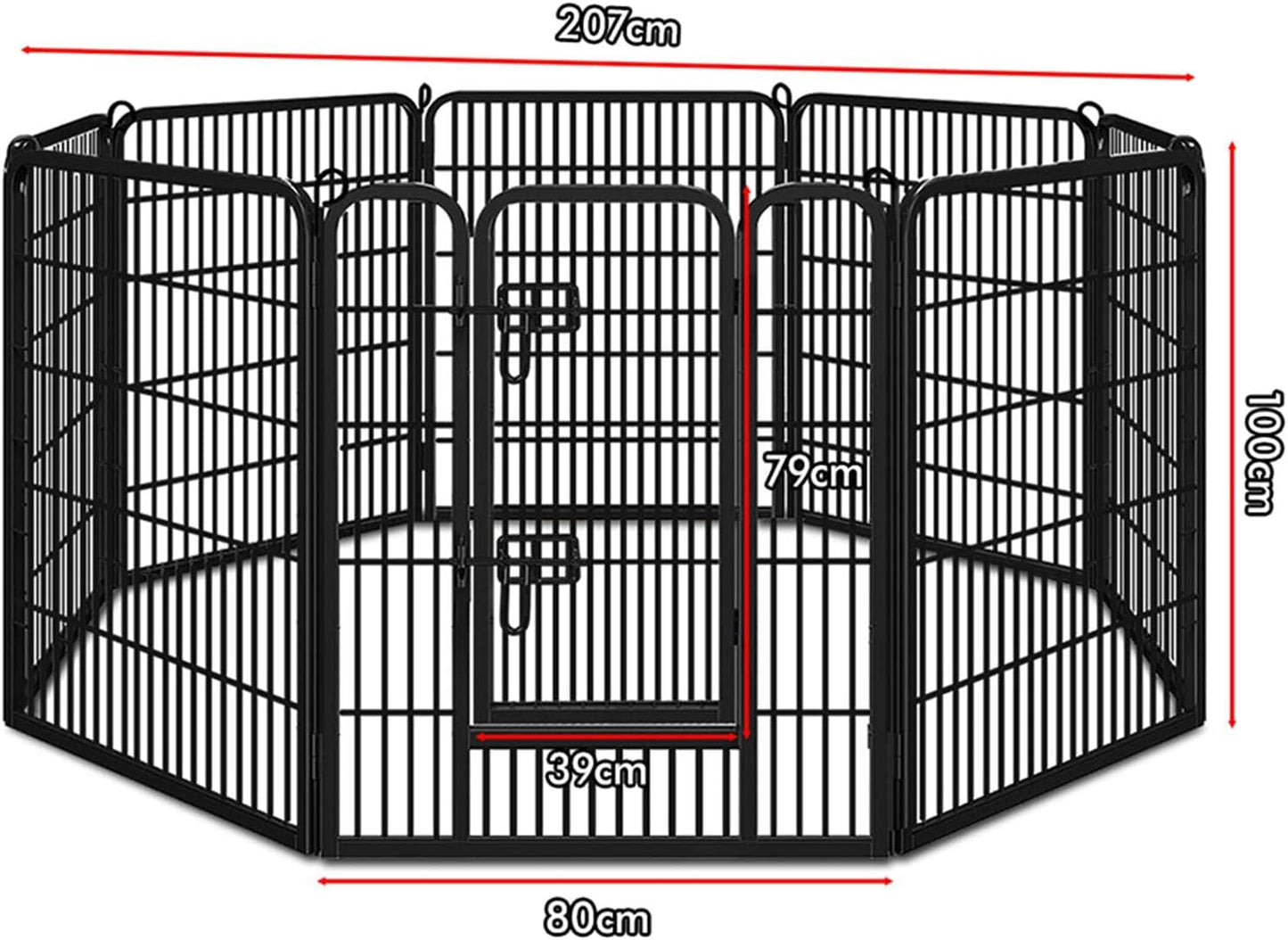 Beastie 40" Foldable Pet Dog Metal Playpen Enhanced, Universal Portable Pet Exercise Cage
