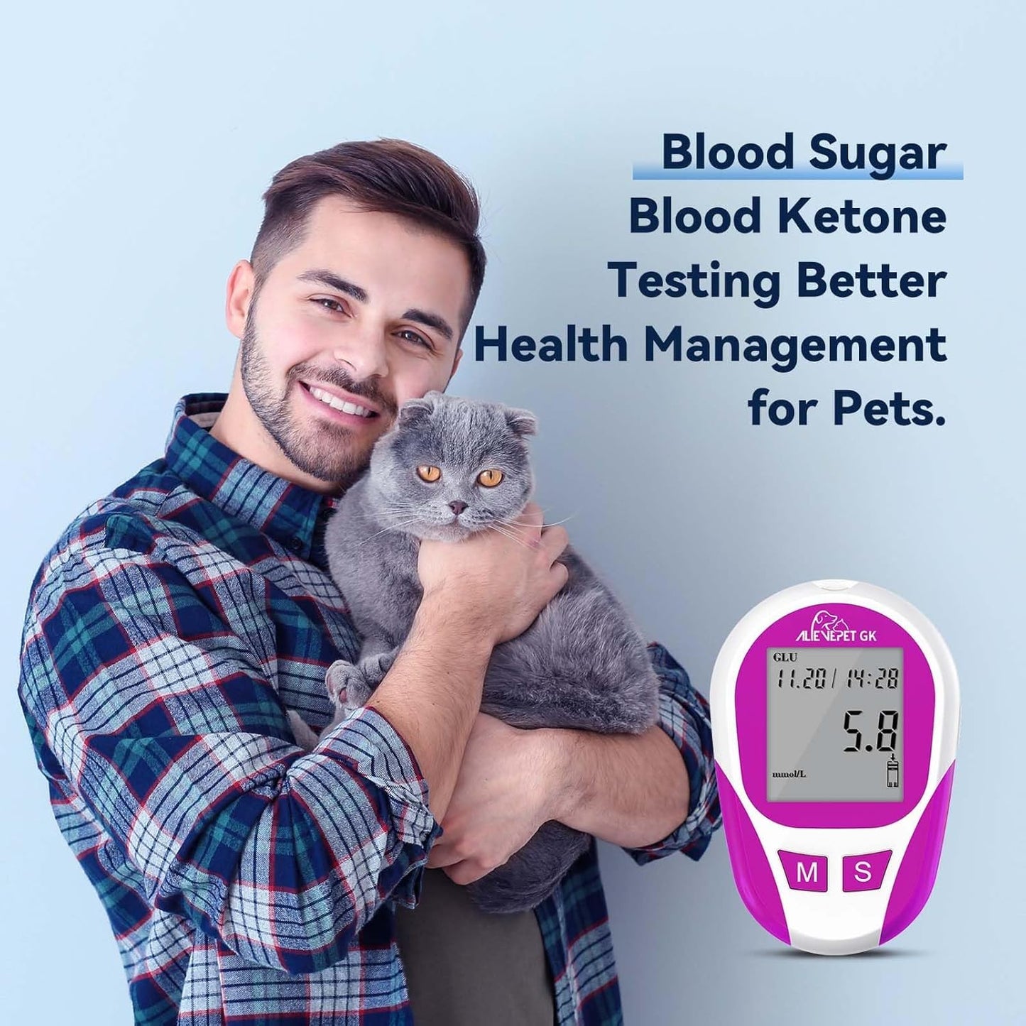 Glucose Monitoring Kit Diabetes Testing Kit for Cats