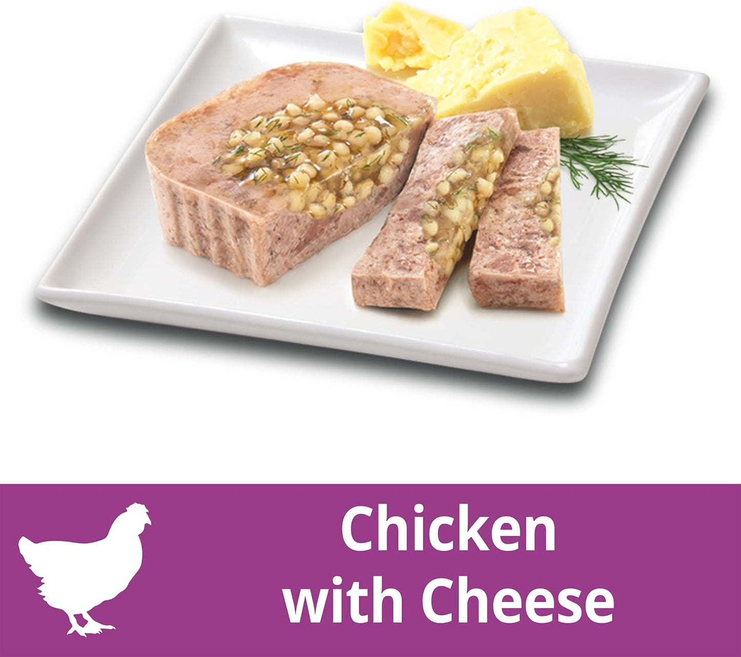 Adult Wet Dog Food Chicken Supreme With Cheese Select Toppings 6 x 100g, 6 Pack (36 Trays)