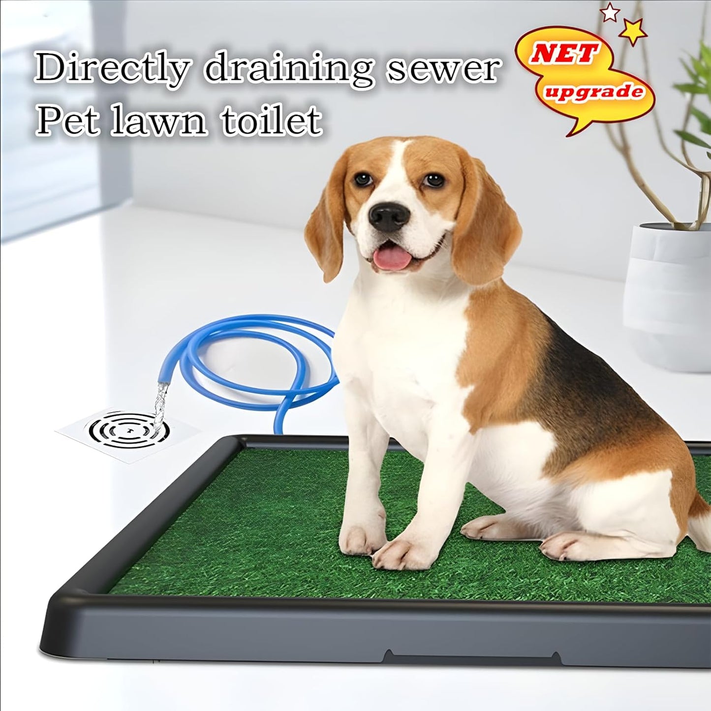 Portable Drainage Pet Urinal,Toilet,Grass Mat.,Potty Grass, Urinal Containing. 25 * 20 * 2 Inches.