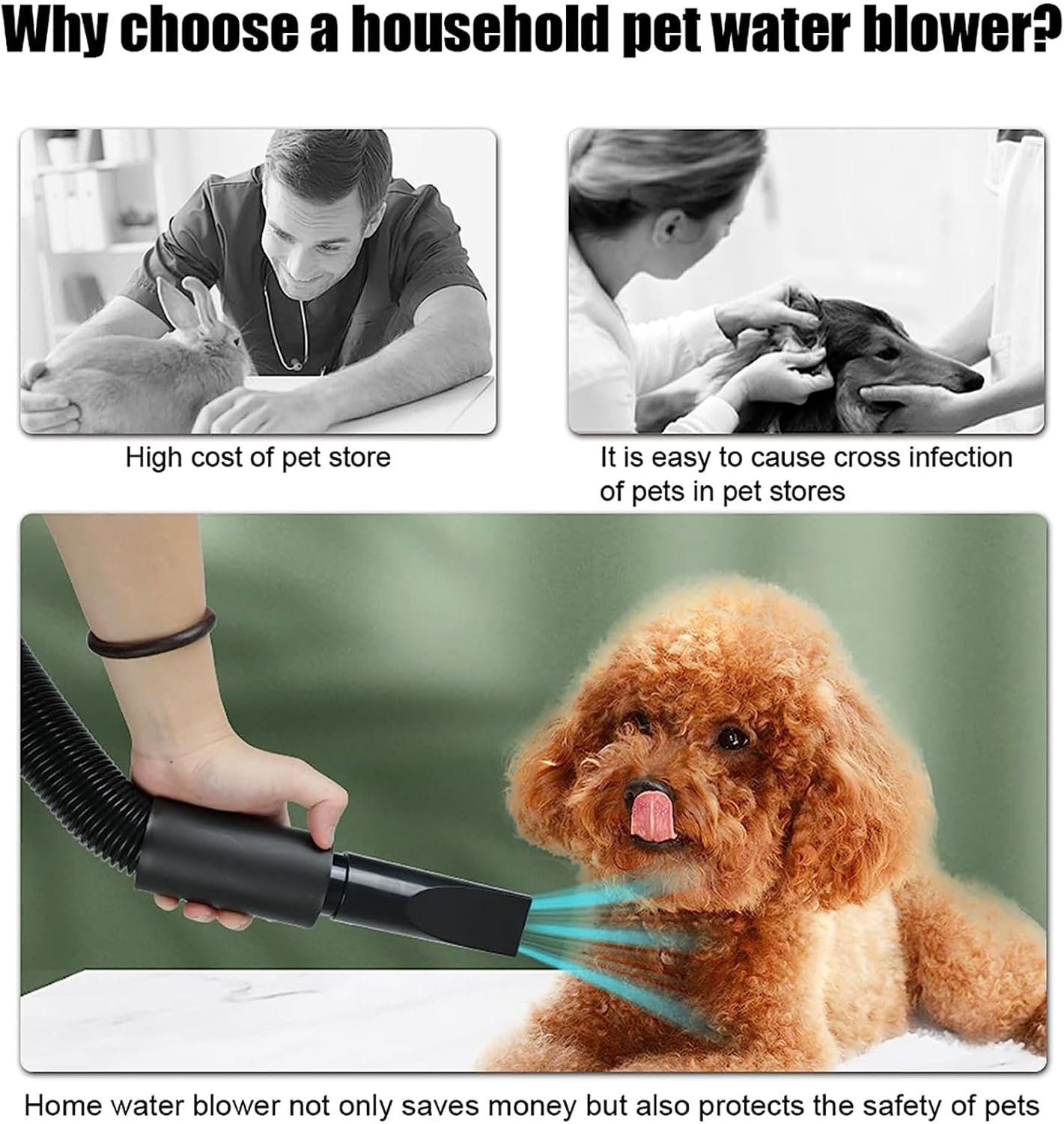 Memows Dog Hair Dryer, 2800W Dog Blaster Dryer, Pet Grooming Hair Dryer