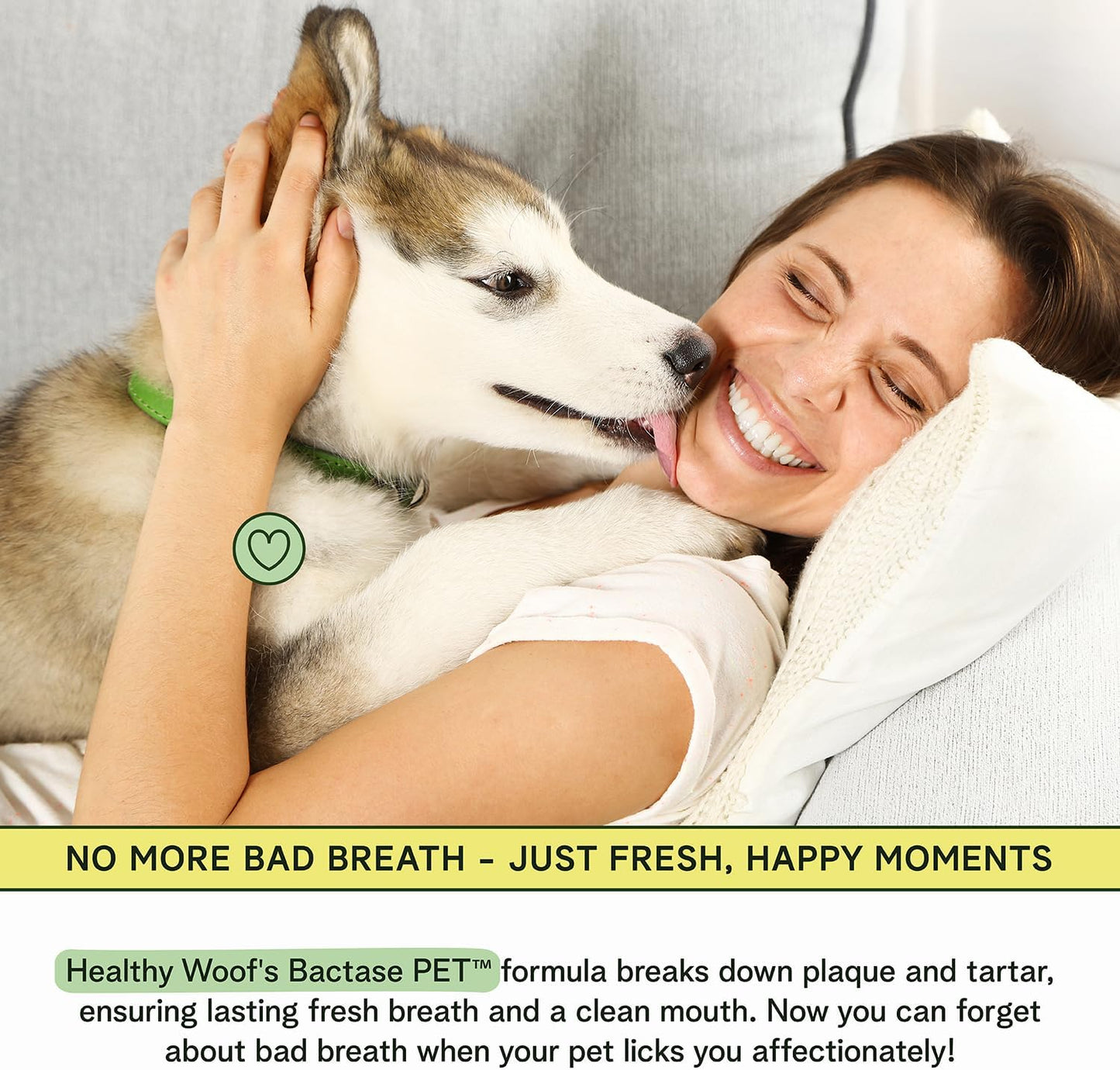Dental Powder for Dogs - Complete Oral Care Bone Broth, Dog Teeth Cleaning Powder,60 Scoops