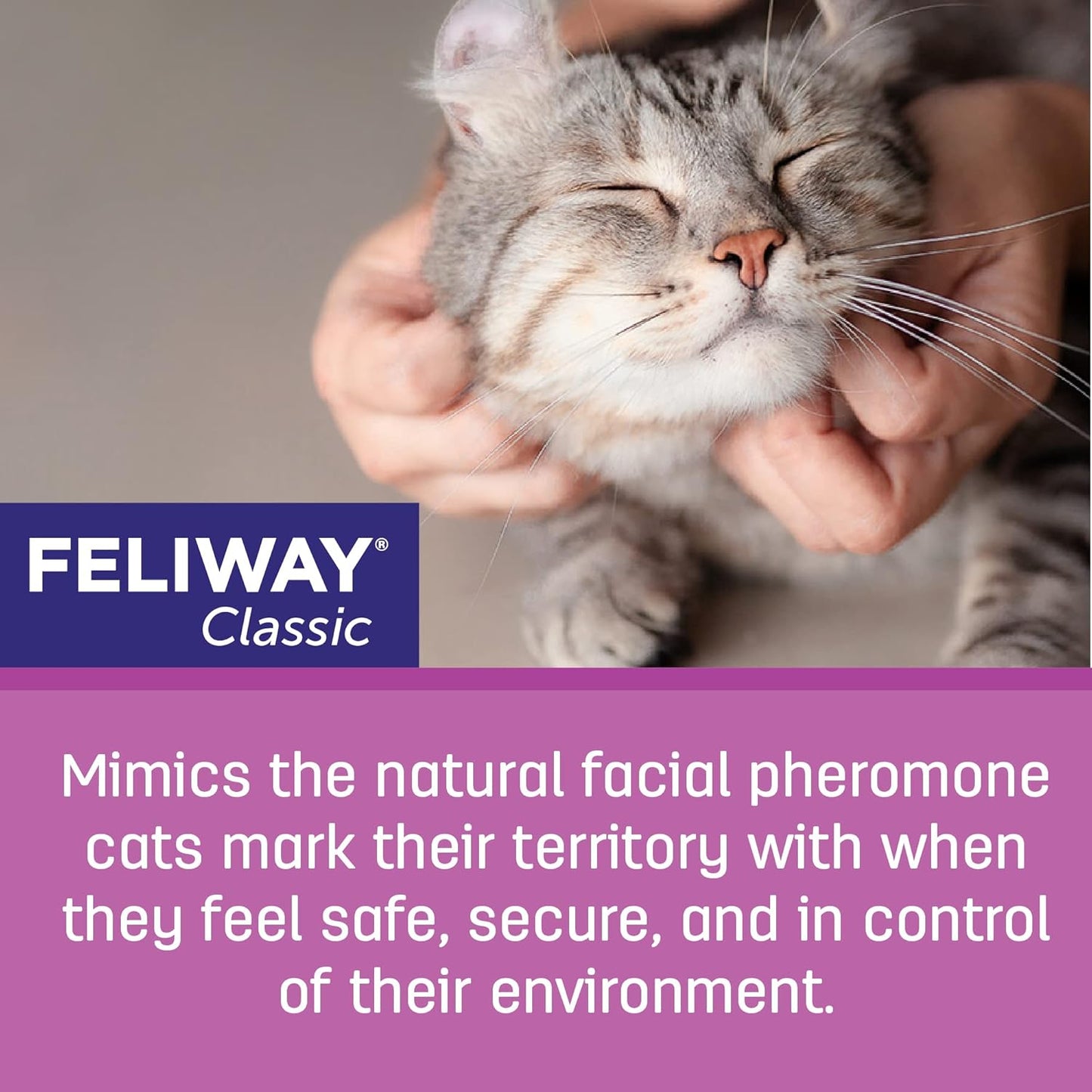 FELIWAY® Classic 3 x 30 Day Cat Calming Refills for Pheromone Diffuser, 3 x 48ml