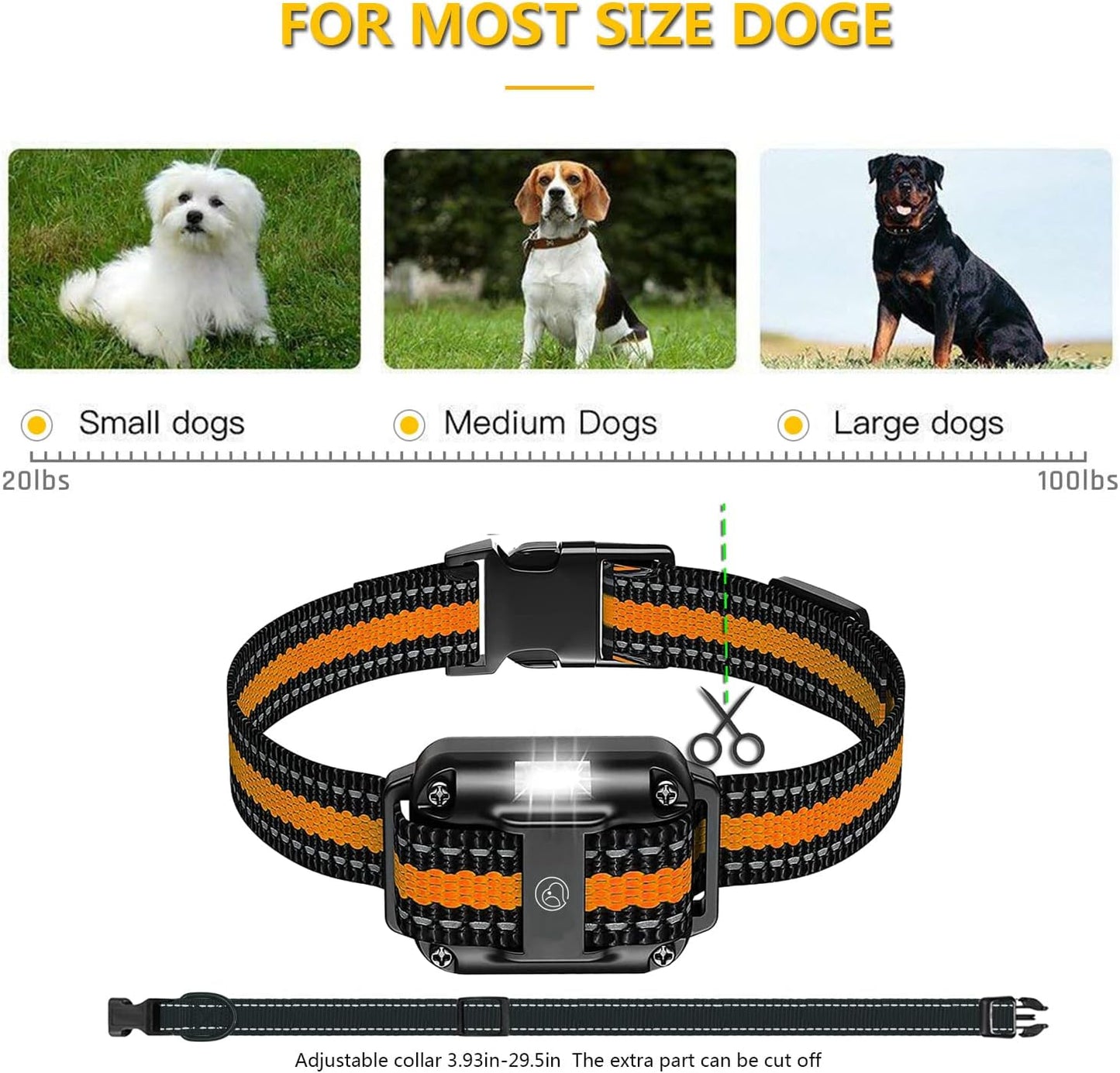 Dog Shock Collar with Remote, Dog Training Electric Collar, Waterproof Rechargeable