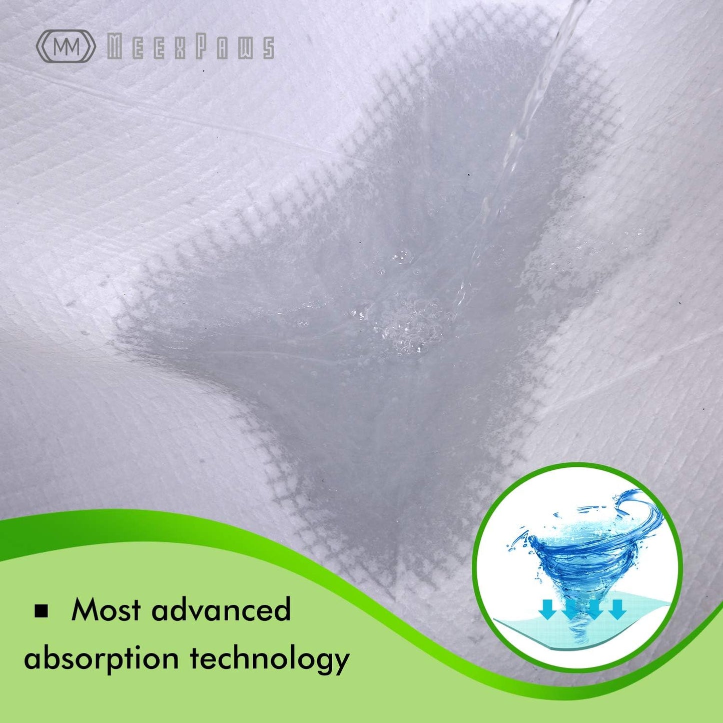 MEEXPAWS Large Pee Pads for Dogs Puppies | Suitable for 34×23 in Artificial Grass Dog Litter Box | Disposable Dog Training Pads | 70 Count | Ultra Absorbent | Instant Absorption | Leak Proof