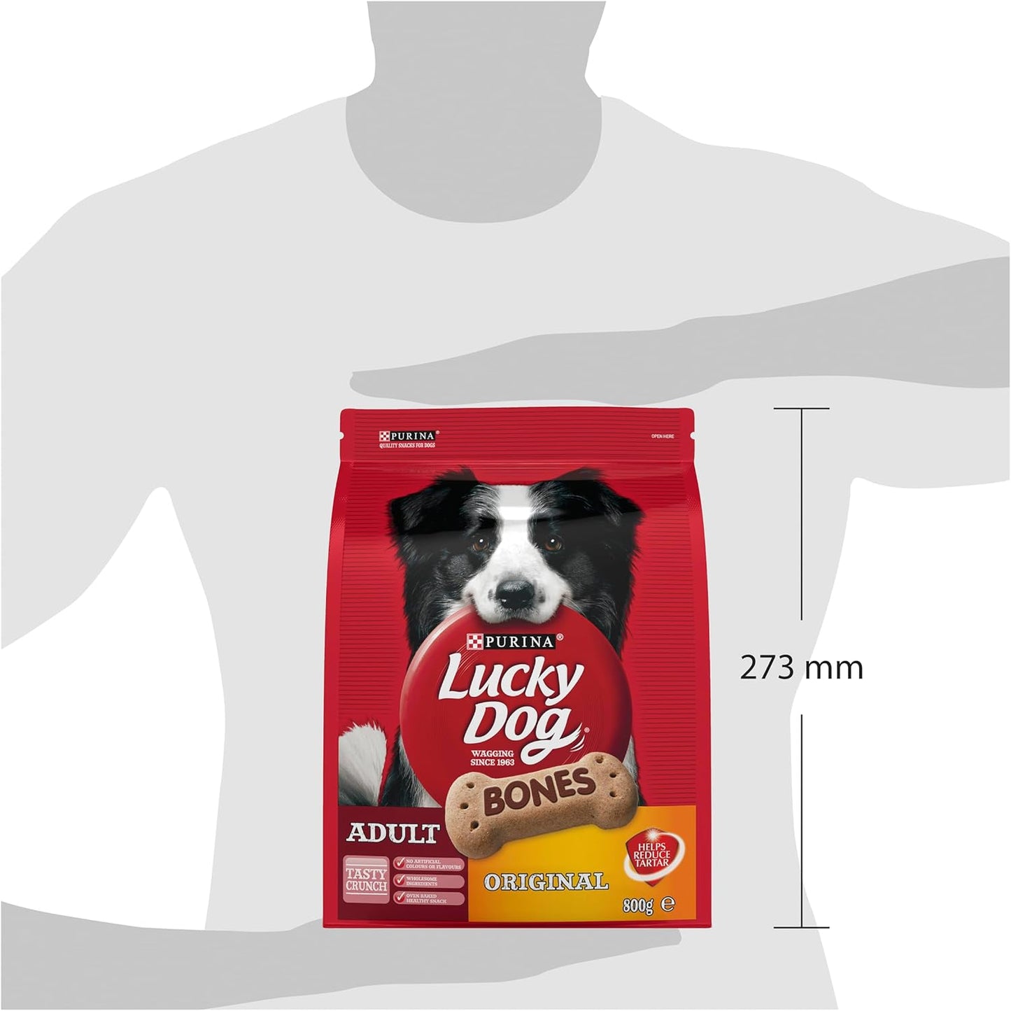 LUCKY DOG Adult Dog Treats Bones Original 800g