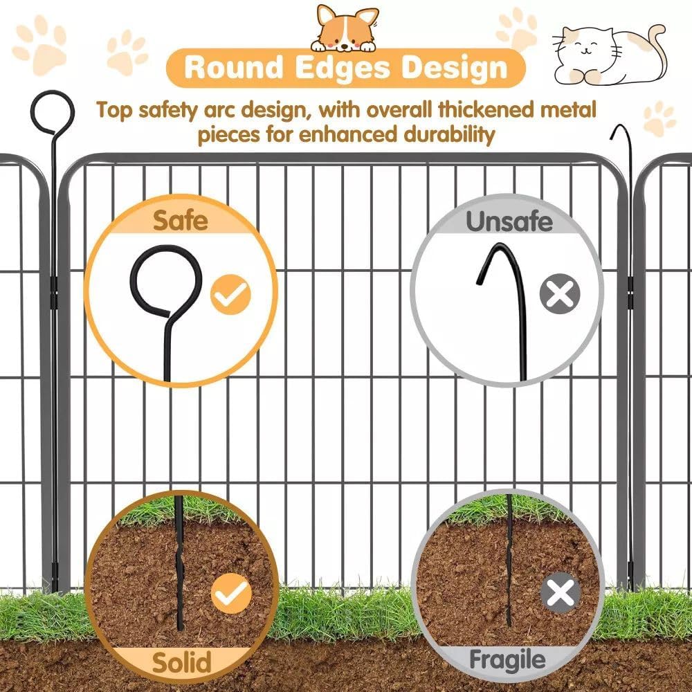 VAKA 32" Dog Playpen, 8 Panels Folding Dog Play Pen Frame 80cm