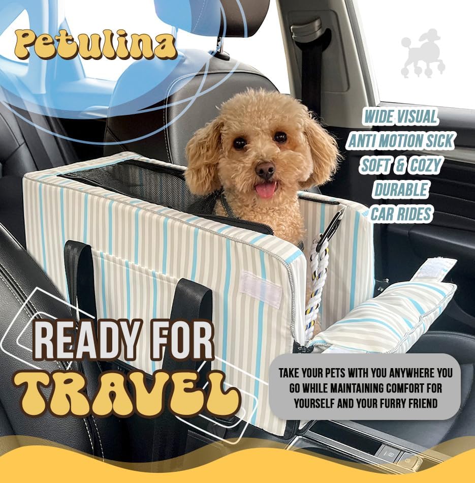 PETULINA Dog Car Seats for Small Dogs - Small Dog Car Seat