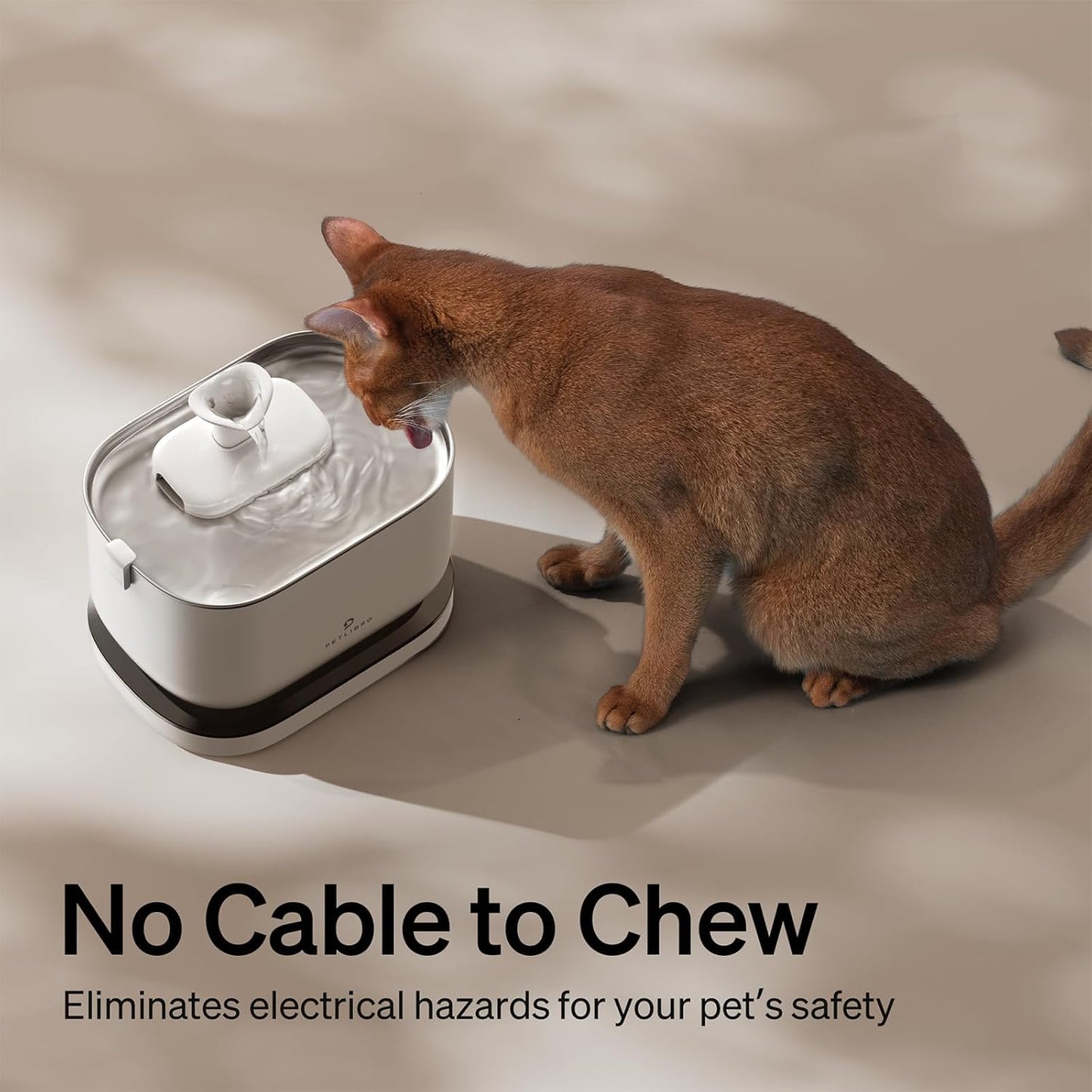 PETLIBRO Cordless Cat Water Fountain, Rechargeable Battery Operated Wireless Pet Water Fountain