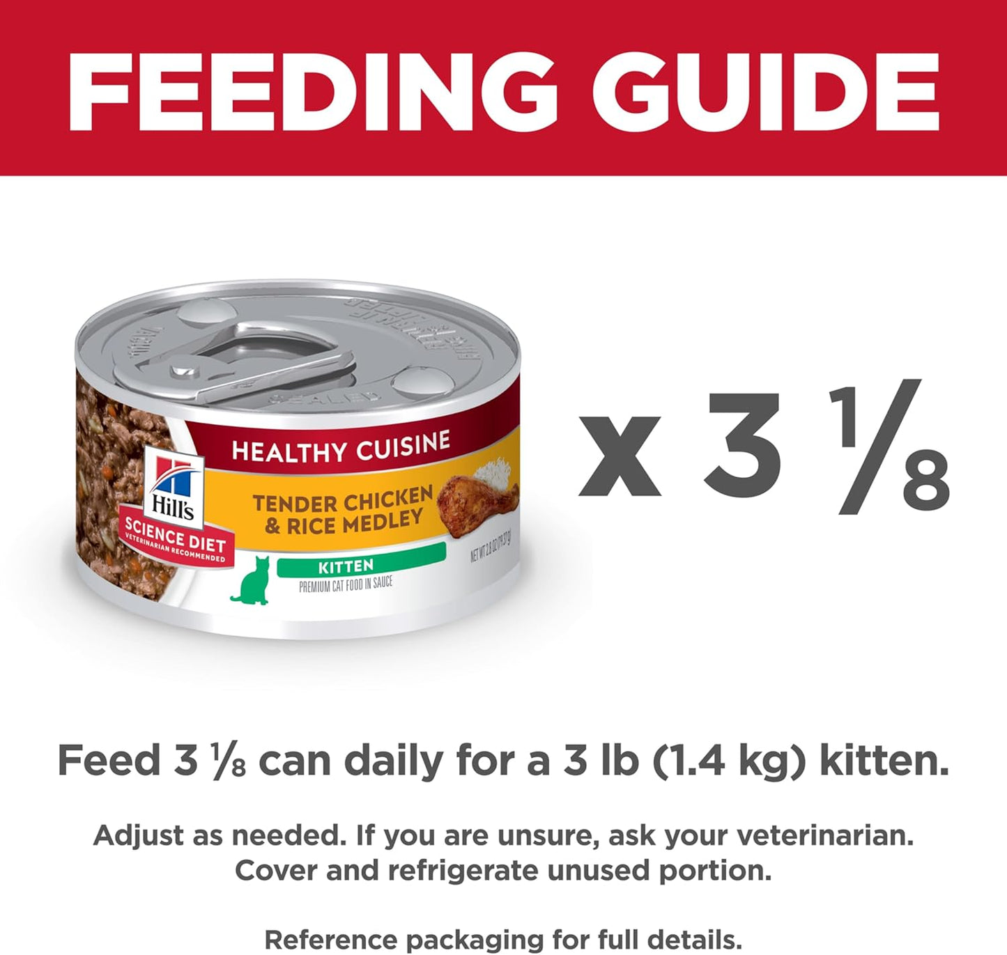 Hill's Science Diet Healthy Cuisine Chicken & Rice Medley Canned Kitten Food, 79 g (Pack of 24)