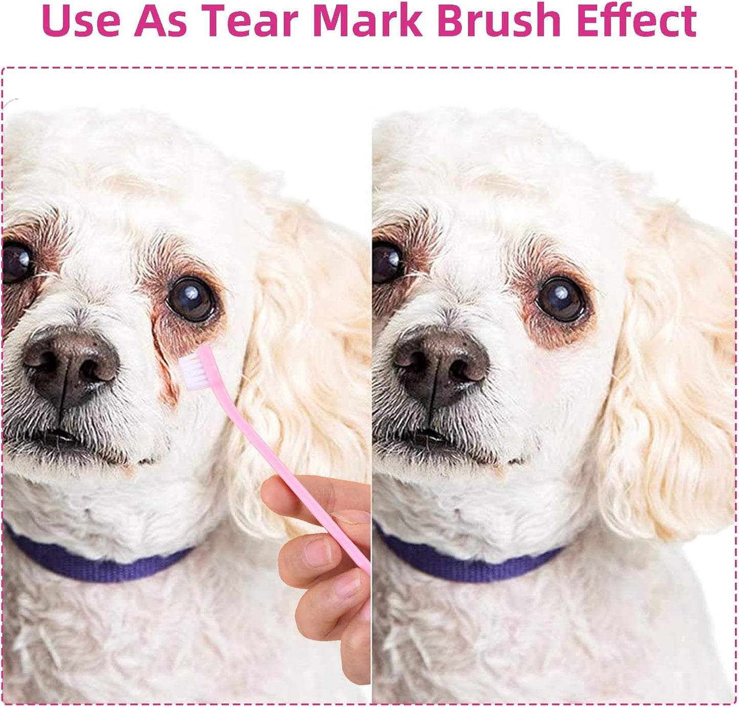 Cat Dog Toothbrush Puppy Tooth Brushing Kit Cat Dental Healthy Pink Teeth Brush for Dogs Dental Hygiene Toothbrush for Pet Kitten Bunny 1 Piece